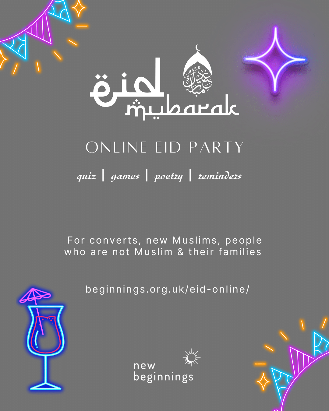 New Beginnings’ Online Eid Party