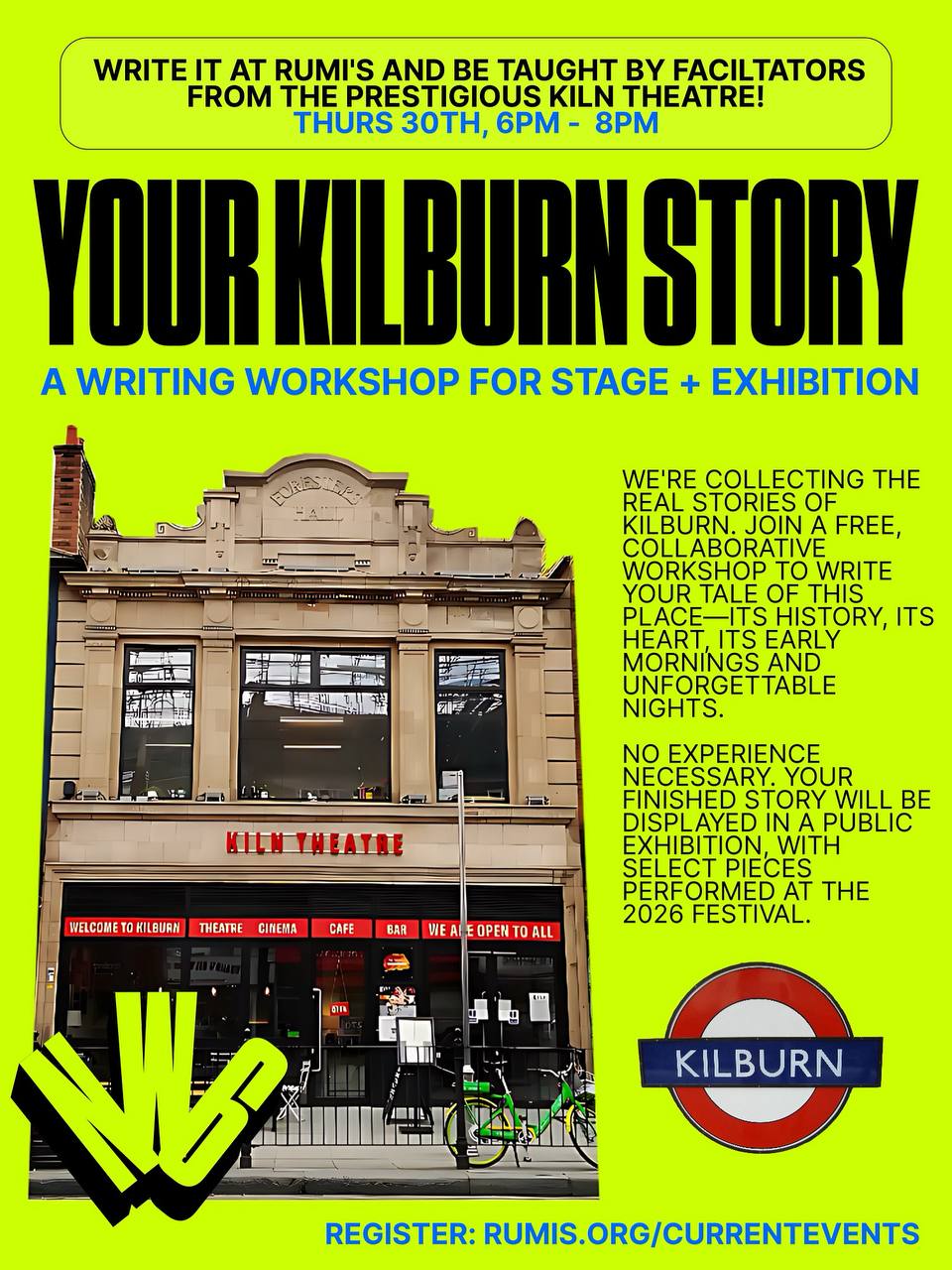 Kiln Theatre at Rumi's Kitchen | Stories of Kilburn: Passages